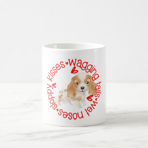 Taza De Café El rey Charles Spaniel, besos descuidados