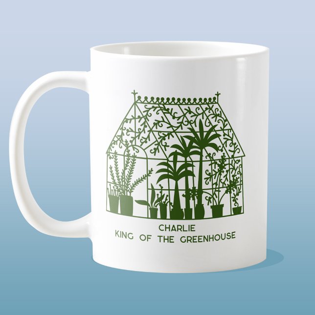 Taza De Café El rey de la jardinería personalizada de Greenhous (Subido por el creador)
