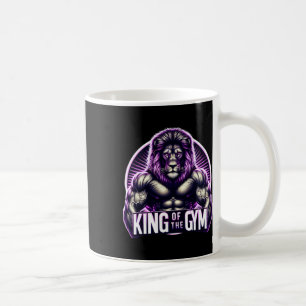 Taza De Café El Rey Del Gimnasio León Flexando Muscules Bodybui
