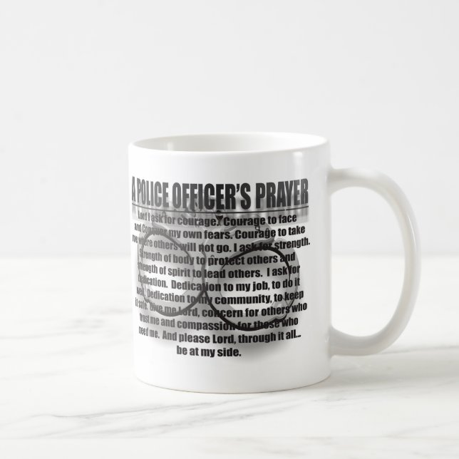 TAZA DE CAFÉ EL REZO DEL OFICIAL DE POLICÍA (Derecha)