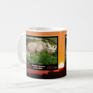 Taza De Café El rinoceronte blanco septentrional es especies en