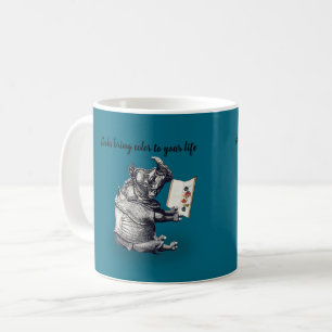 Taza De Café El rinoceronte lector ama los libros