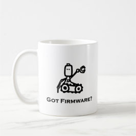 Taza De Café El robot ingeniero obtuvo firmware