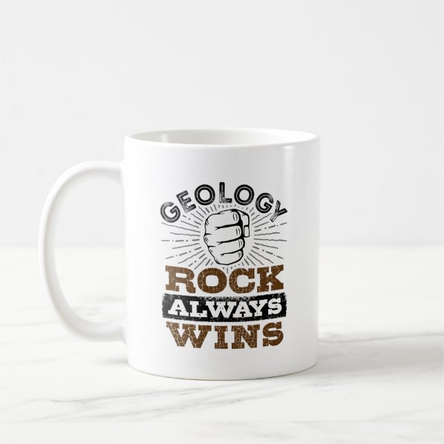 Taza De Café El rock geológico siempre gana (Izquierda)