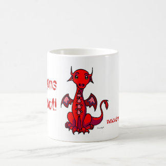 Taza De Café ¡El rojo, dragones es caliente!