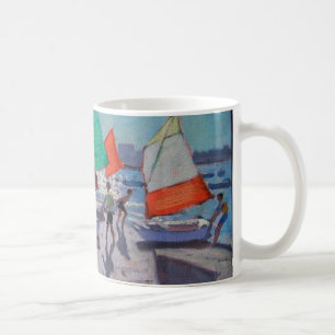 Taza De Café El rojo navega Royan Francia