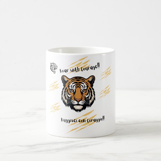 Taza De Café El rugido de los tigres de valor (Centro)