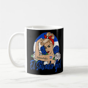 Taza De Café El Salvador Chica salvadoreña mujer salvadoreña fl