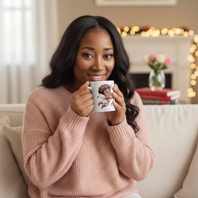 Taza De Café El San Valentín de Cupido (Enjoy a gift of love in hand  )