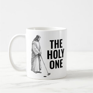 Taza De Café El Santo - Jesús jugando golf