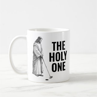 Taza De Café El Santo - Jesús jugando golf