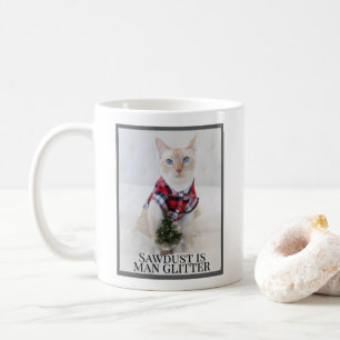 Taza De Café El Sawdust Es Un Gato De Gato Purpurina Cudo De Ga