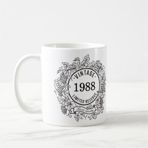 Taza De Café El sello del vino de la vid del vintage, añade a