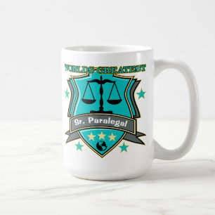Taza De Café El senior más grande del mundo legal. Paralegal