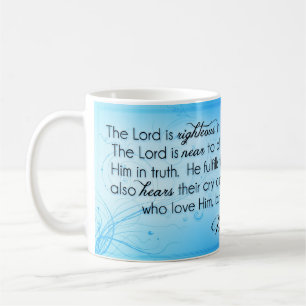 Taza De Café El señor es el 145:17 honrado del salmo del ~ - 2