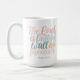 Taza De Café El Señor es fiel salmos de las escrituras cristian