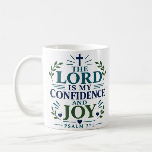 Taza De Café El Señor Es Mi Confianza Y Alegría Minimalista Bib