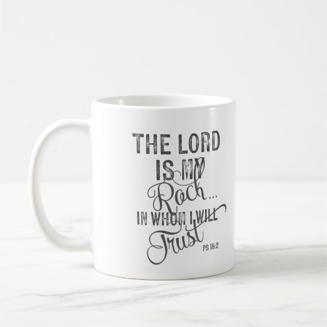 Taza De Café El Señor es mi Roca - Ps 18:2 (Izquierda)