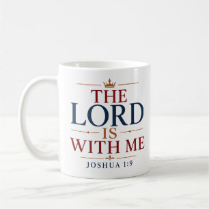 Taza De Café El Señor Está Conmigo Tipografía Cristiana Moderna