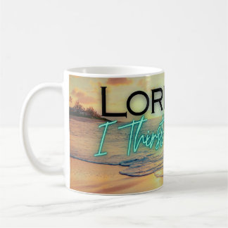 Taza De Café El Señor I Sed por ti Café de almohada cuadrada