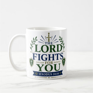 Taza De Café El Señor Lucha Por Ti Frase Inspiradora De Fe