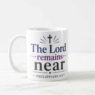 Taza De Café El Señor Permanece Cerca Texto Basado en la Fe Ele