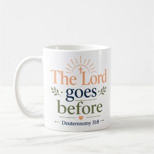 Taza De Café El Señor Va Antes Devocional Basado en Escrituras