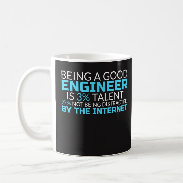Taza De Café El ser buen ingeniero es talento del 3% - (Izquierda)