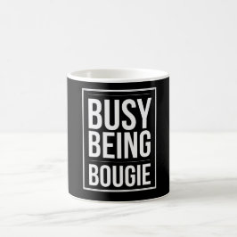Taza De Café El ser ocupado negro de la vela