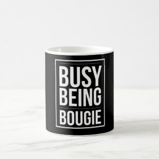 Taza De Café El ser ocupado negro de la vela