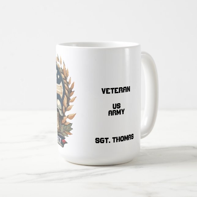 Taza De Café El servicio militar de los Estados Unidos nunca se (Anverso derecho)