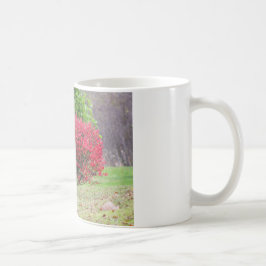 Taza De Café El Setter Irlandés por un Bush en llamas