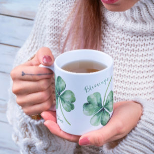 Taza De Café El Shamrock acuático puede que tus bendiciones sea
