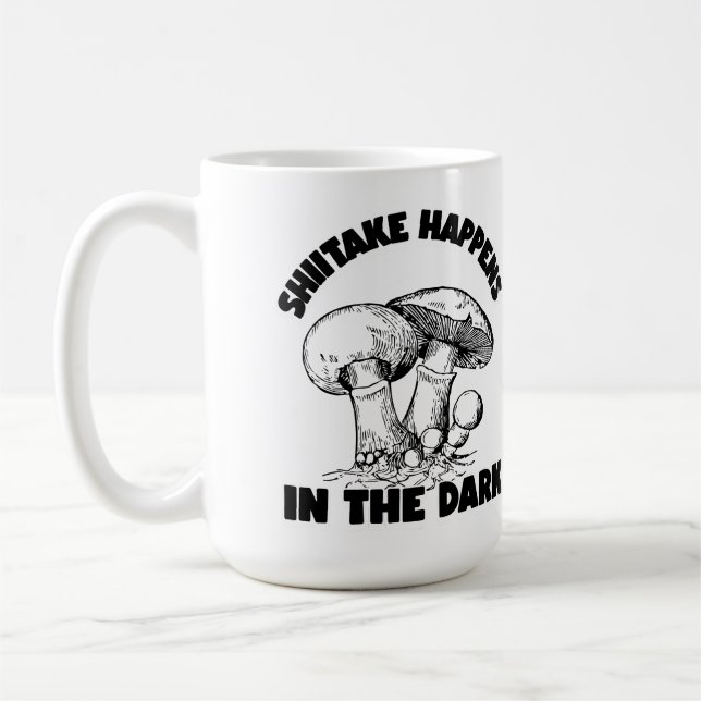 Taza De Café El Shitake Ocurre En La Oscuridad (Izquierda)