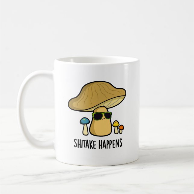Taza De Café El Shitake sucede con el divertido bollo de hongos (Izquierda)