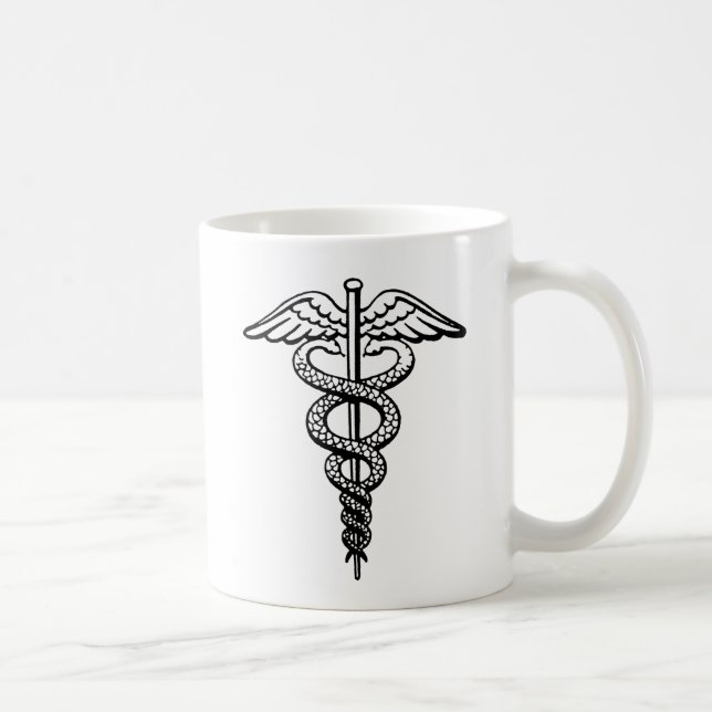 Taza De Café El símbolo del caduceo (Derecha)