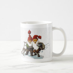 Taza De Café El Sledding de los amigos de Julenisse