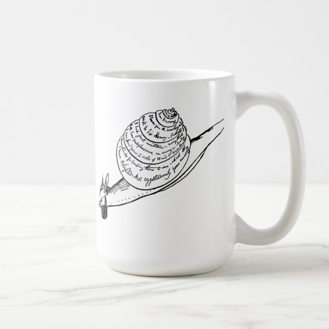 Taza De Café El snail mail de Edward Lear (Derecha)