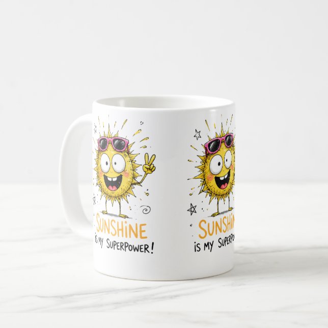 Taza De Café El sol es mi superpoder (Anverso izquierdo)