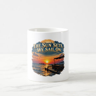 Taza De Café El sol se pone. Nos hacemos a la mar en puesta de 