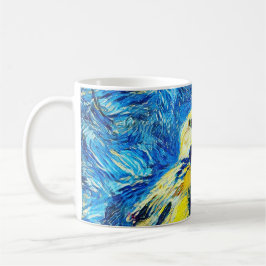 Taza De Café El solitario estilo VanGogh