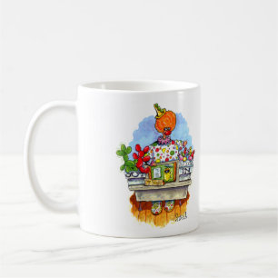 Taza De Café El Sr. Binky hace animales de globo.