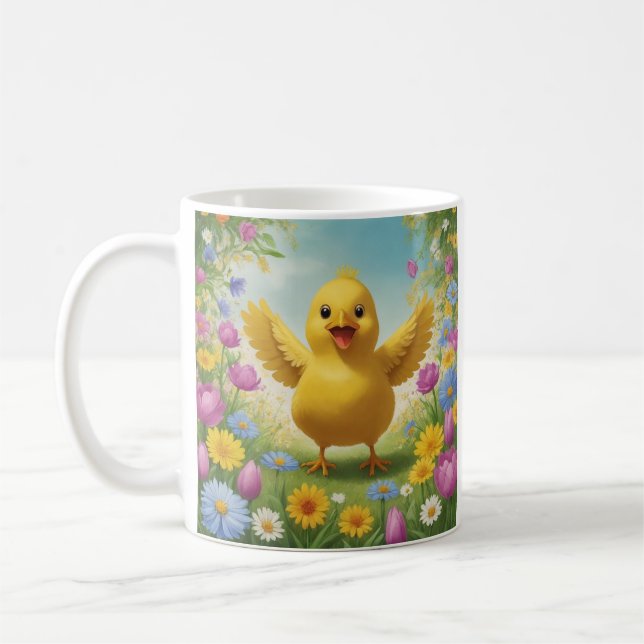 Taza De Café El Sr. Chicken Dice Buenos Días (Izquierda)