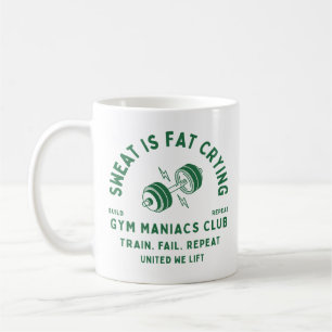Taza De Café El sudor es la grasa llorando Maníacos del gimnasi