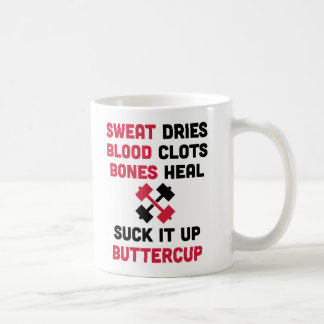 Taza De Café El sudor seca cita del gimnasio
