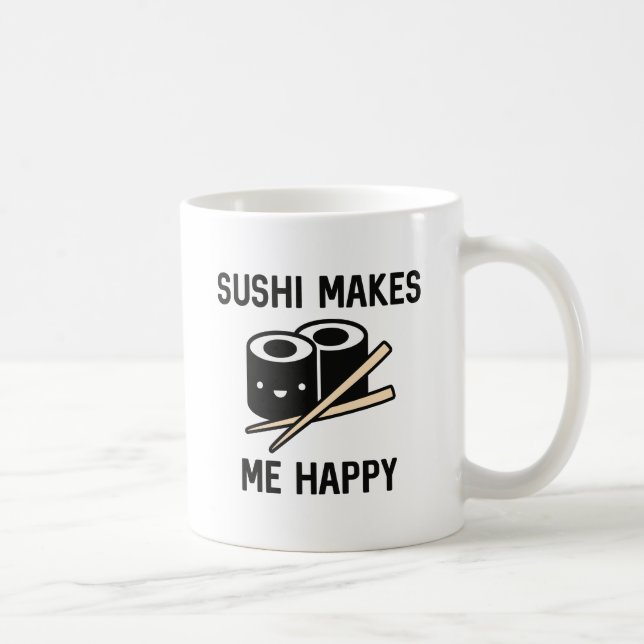Taza De Café El sushi me hace feliz (Derecha)