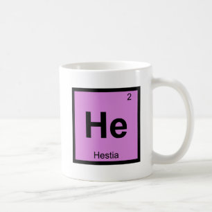 Taza De Café Él - Tabla Periódica de Química Diosa Hestia