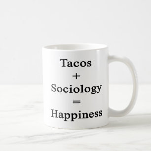 Taza De Café El Tacos más la sociología iguala felicidad