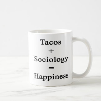 Taza De Café El Tacos más la sociología iguala felicidad