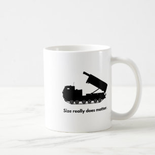 Taza De Café El tamaño realmente importa pegatina Mlrs